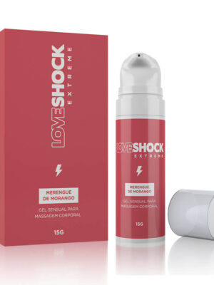 Excitante Loveshock Extreme Beijável Merengue de Morango - 15g