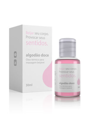 Óleo Beijável Função Hot Sentidos Algodão Doce - 30 ml