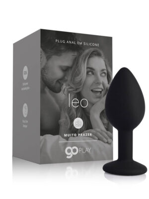 Plug Anal em Silicone Go Play Leo Pequeno Preto