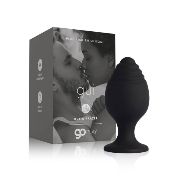 Plug Anal em Silicone Go Play Gui Pequeno Preto