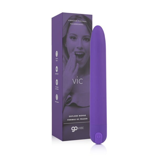 Vibrador Recarregável Personal Go Vibe Vic - 18,5cm x 2,6cm