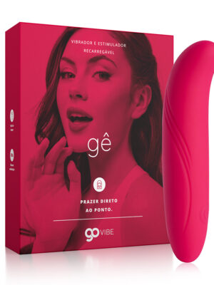 Vibrador Recarregável Go Vibe Gê cor Rosa - 11,5cm x 3cm