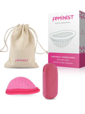 Kit Disco Menstrual Feminist Modelo B com Bag de Silicone