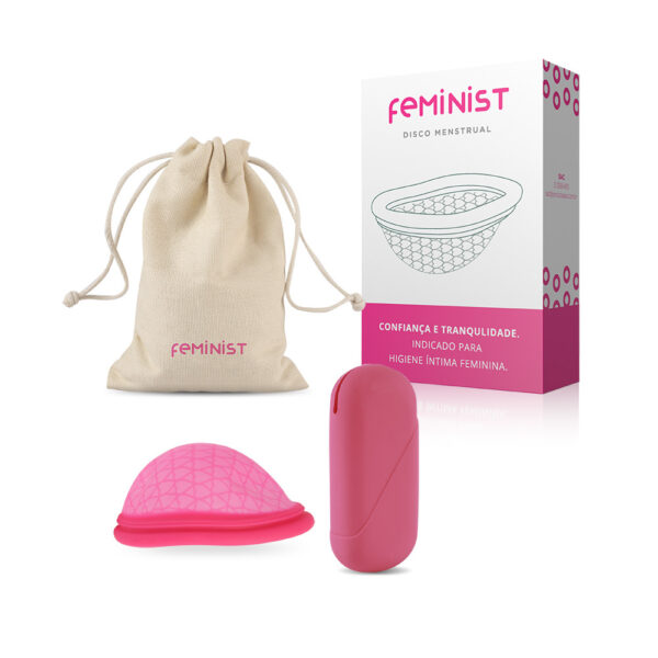 Kit Disco Menstrual Feminist Modelo B com Bag de Silicone