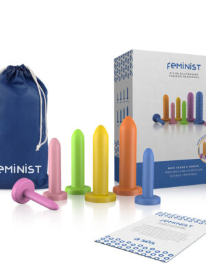 Dilatadores Vaginais Lisos e Coloridos Feminist - 06 unidades