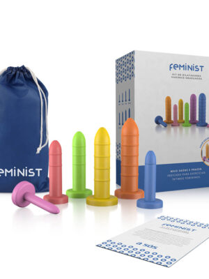 Dilatadores Vaginais Anelados e Coloridos Feminist - 06 unidades