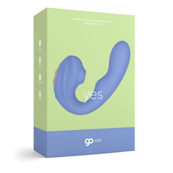 Estimulador de Clitóris Recarregável Go Vibe Yes - Sugador, Vibrador e Flapping