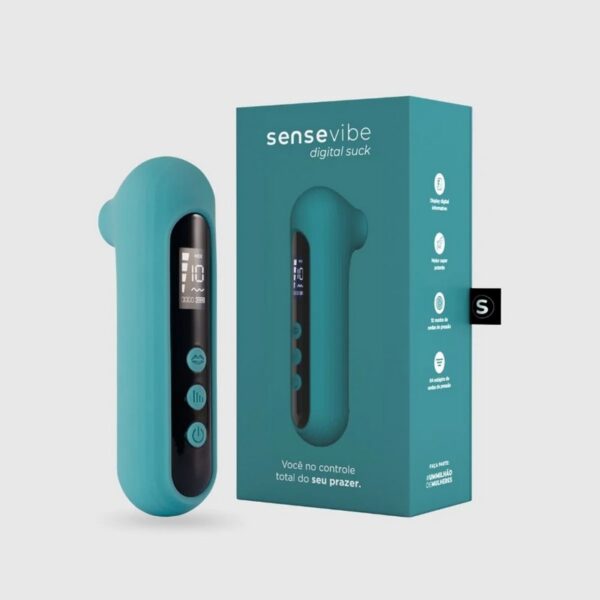 Estimulador de Clitóris Recarregável Sensevibe Digital Suck - Resistente a água