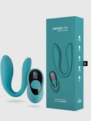 Vibrador Recarregável Sensevibe Digital Couple com controle remoto