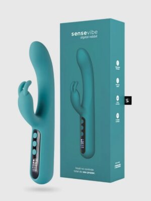 Vibrador Recarregável Sensevibe Digital Rabbit com estimulador de clitóris