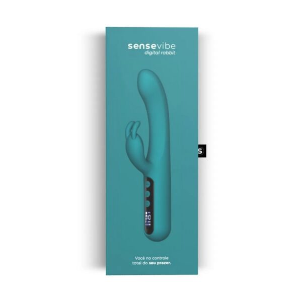 Vibrador Recarregável Sensevibe Digital Rabbit com estimulador de clitóris